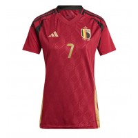 Camiseta Bélgica Kevin De Bruyne #7 Primera Equipación para mujer Eurocopa 2024 manga corta